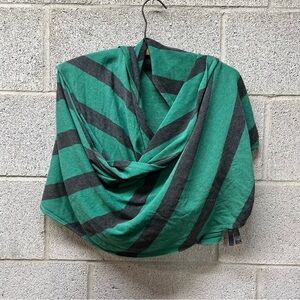 Tarnish Wool Blend Striped Scarf